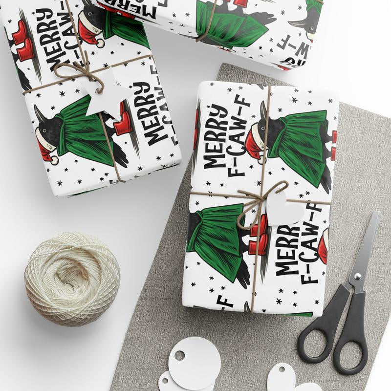 F-Caw-F Chicken Wrapping Paper Gift Wrap with Clear Message for Bold Statements and Versatile Gifting Needs