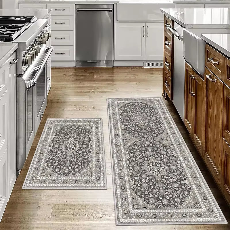 1/2PCS Bohemian Kitchen Floor Mats Anti-Slip Washable Bathroom Bathroom Door Mats Hallway Aisle Floor Mats Home Decoration