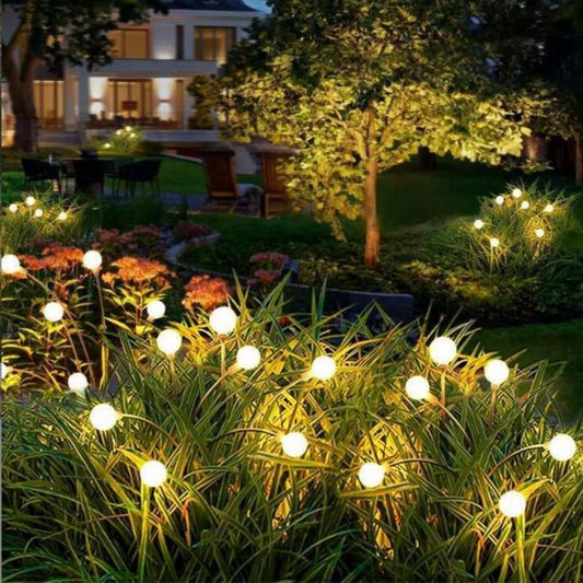 Solar Garden Lights, 2Pcs-16 LED Firefly Solar Lights for Outside, Waterproof Swaying Solar Powered Yard Lights for Patio Garden Decor Pathway (Warm White)