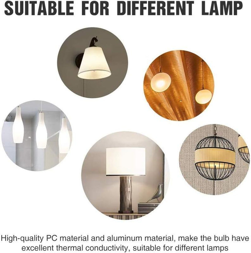 4/8/12PCS LED Daily Use Emergency Light Bulb Rechargeable Light Bulb 2000Mah Backup Battery, Long Life - for Outdoor Camping, Home & Office Use - Perfect Gift for Hikers & Emergency Preparedness