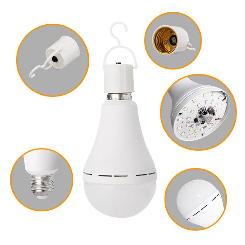 4/8/12PCS LED Daily Use Emergency Light Bulb Rechargeable Light Bulb 2000Mah Backup Battery, Long Life - for Outdoor Camping, Home & Office Use - Perfect Gift for Hikers & Emergency Preparedness