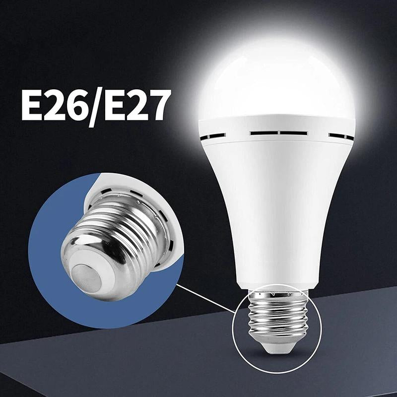 4/8/12PCS LED Daily Use Emergency Light Bulb Rechargeable Light Bulb 2000Mah Backup Battery, Long Life - for Outdoor Camping, Home & Office Use - Perfect Gift for Hikers & Emergency Preparedness