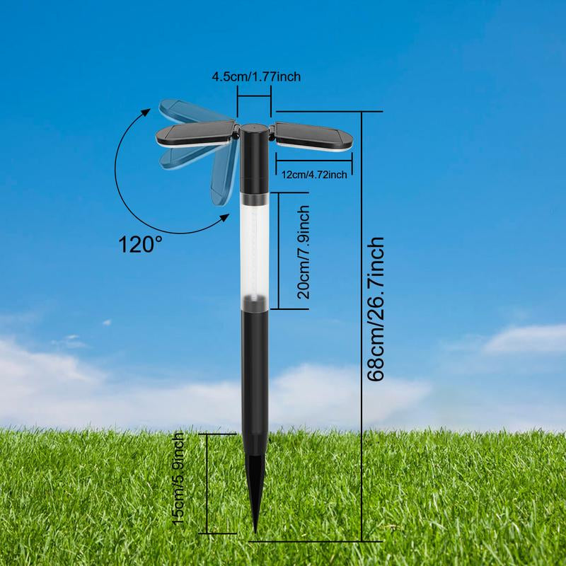 EMANER Solar Flood Lights Outdoor, Dusk to Dawn Solar Stake Yard Light,2000Lm Big Solar Driveway Lights, Cool and Warm White Pathway Lights Warm & Cool White, Dusk to Dawn Walkway Lights Solar Powered for Garden Sidewalk Yard