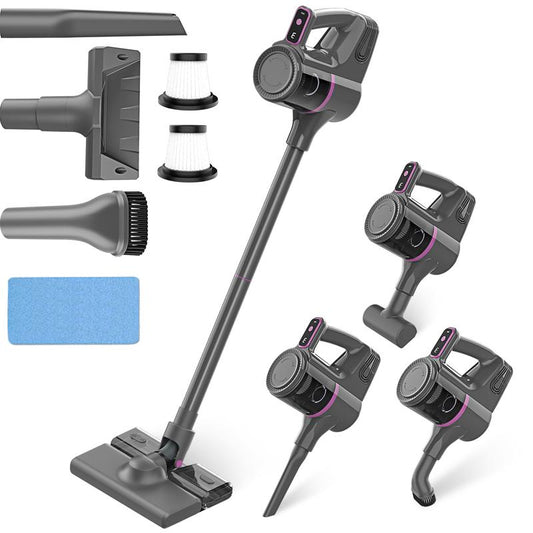 Cordless Vacuum Cleaner, Lightweight Stick Canister Vac, Powerful 18000Pa Suction with LED Display, 6-In-1 Lightweight Handheld Vacuum for Home, Vacuuming & Mopping, Removing Mites, Fast Charging for Pet Hair, Carpet, Hard Floor & Car Interior