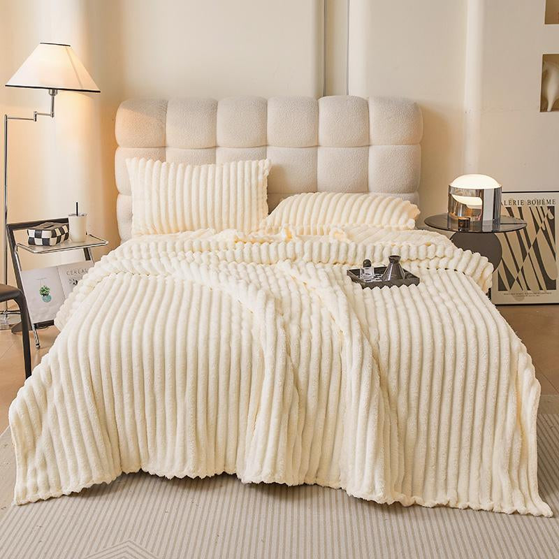 【Gentle Soft】 Lanrest Ultra Soft Plush Bunny Fur Blanket Lightweight Warm Throw for Bed Couch Living Room Cozy Luxury Style for Fall Winter Home Decor