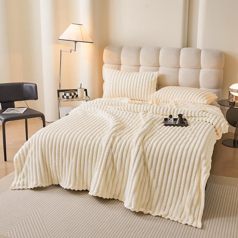 【Gentle Soft】 Lanrest Ultra Soft Plush Bunny Fur Blanket Lightweight Warm Throw for Bed Couch Living Room Cozy Luxury Style for Fall Winter Home Decor