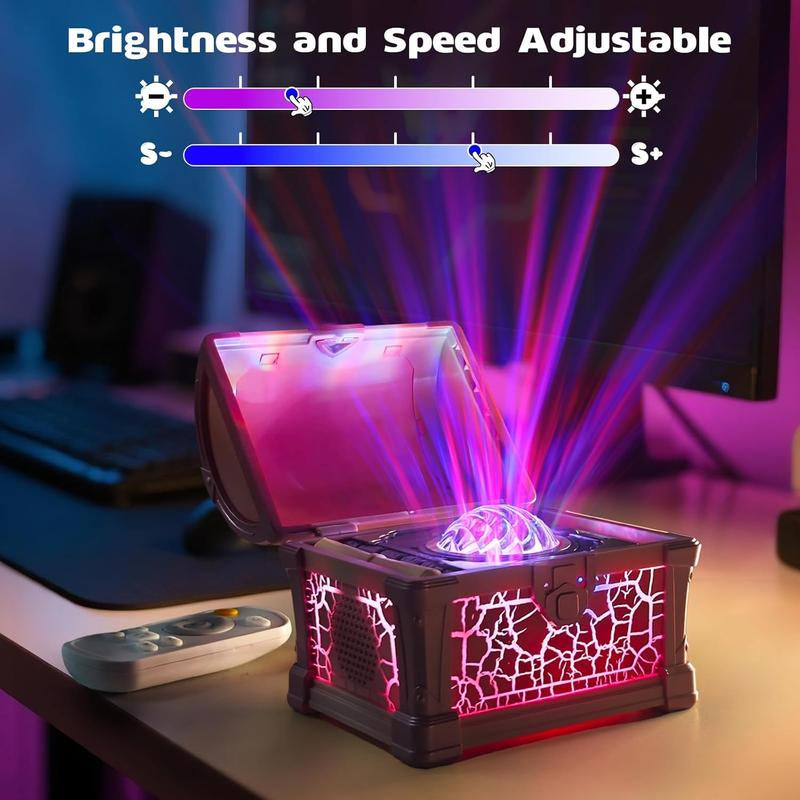Magic Fairy Tale Treasure Box Projector Lamp - Bluetooth Link Fantasy Story Scene, Rotating Colorful Lights, Children'S Bedtime Story Night Light, Children'S Holiday Gift