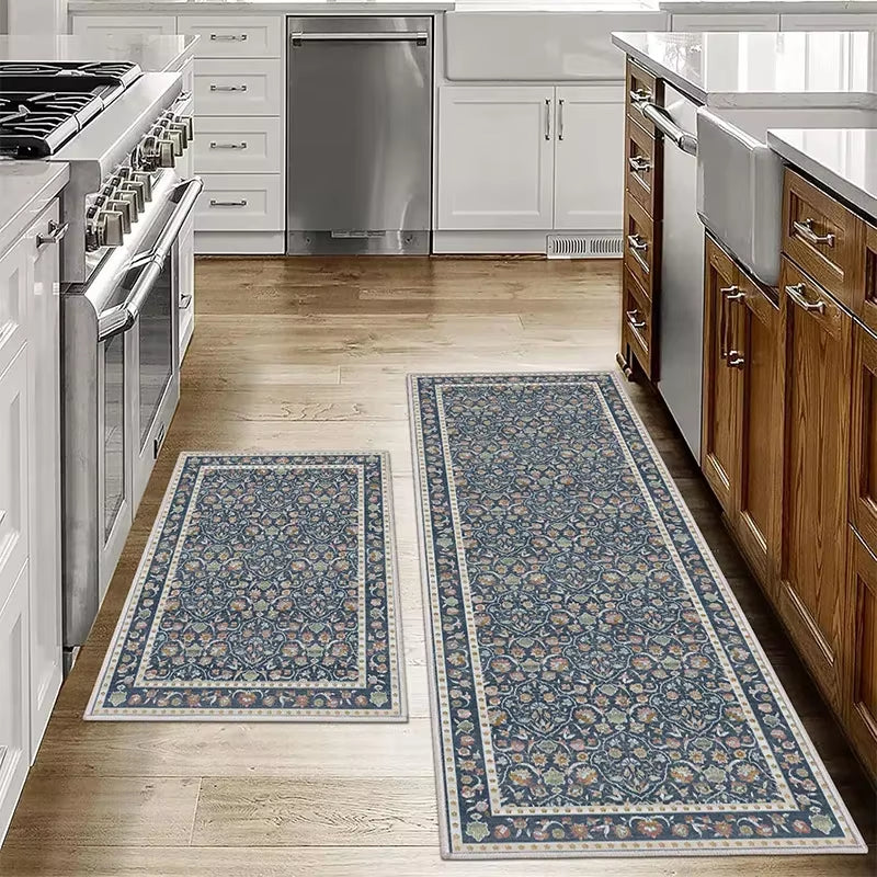 1/2PCS Bohemian Kitchen Floor Mats Anti-Slip Washable Bathroom Bathroom Door Mats Hallway Aisle Floor Mats Home Decoration
