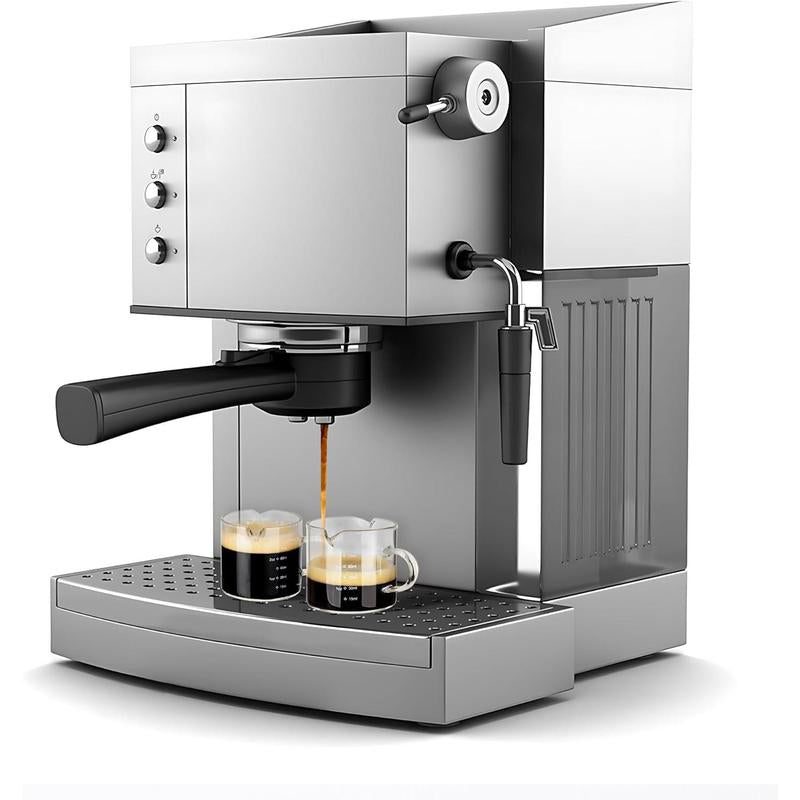 Double Spouts Glass Coffe Cup with Handle - 75ML/2.5OZ, Clear, Scale Measurement - Espresso Shot Glasses Cup(2Pcs)