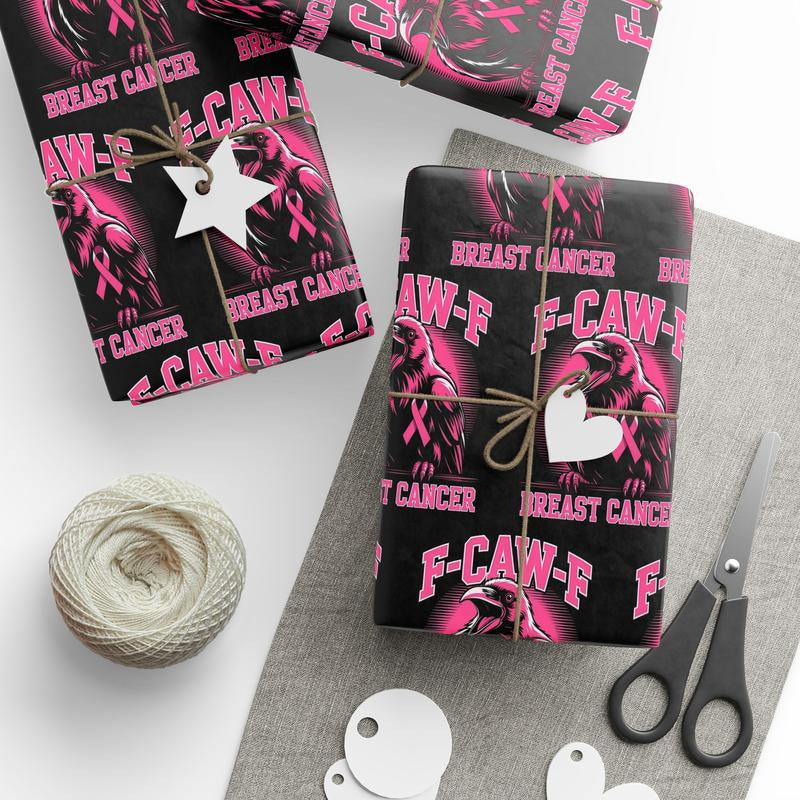 F-Caw-F Chicken Wrapping Paper Gift Wrap with Clear Message for Bold Statements and Versatile Gifting Needs