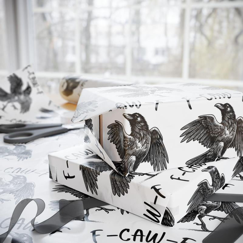 F-Caw-F Chicken Wrapping Paper Gift Wrap with Clear Message for Bold Statements and Versatile Gifting Needs