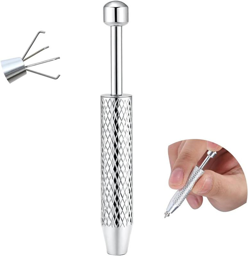 Piercing Taper Ball Grabber Tool for Changing - 14G 16G 18G 20G Stainless Steel Flat Earrings Applicator Tool Threadless Insertion Pin Thread Piercing Kit for Ear Nose Lip