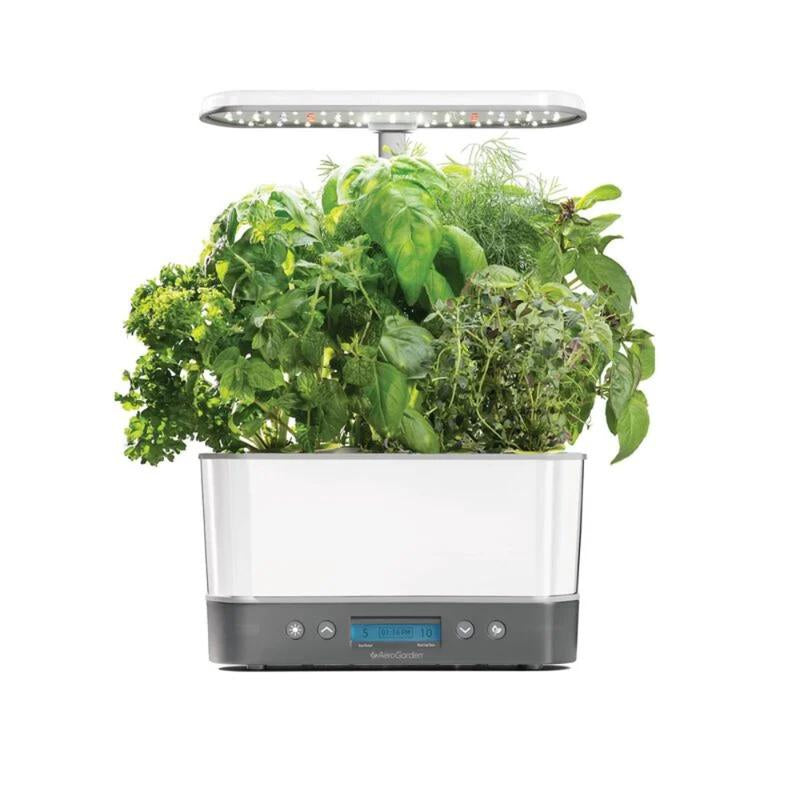 Aerogarden Harvest Elite Indoor Garden Hydroponic System with LED Grow Light and Herb Kit, Holds up to 6 Pods
