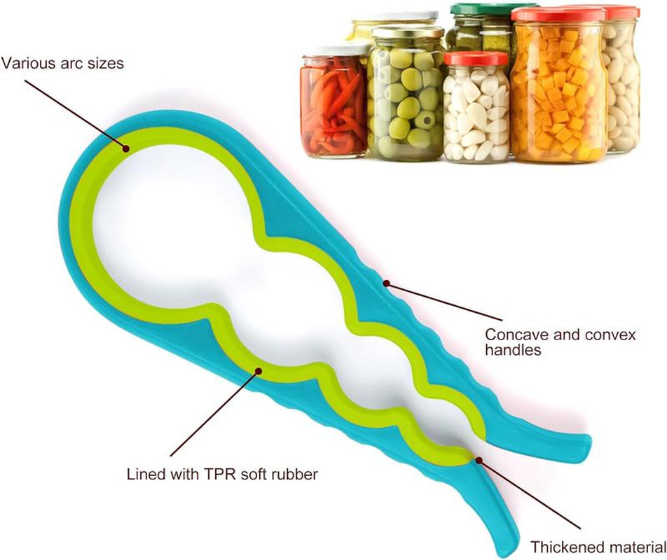 2 Pcs Multi-Purpose Colourful Adjustable Rubber Strap Wrench Grip/Tighten Bottle Jar Can Opener for Small Hands, Seniors or Anyone Who Suffers from Arthritis