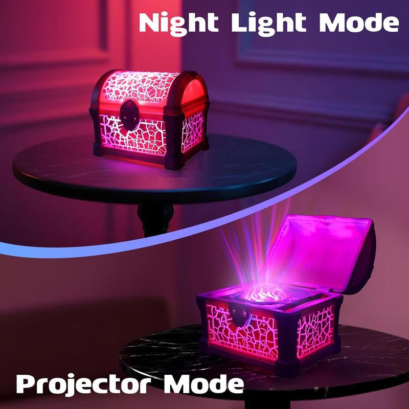 Magic Fairy Tale Treasure Box Projector Lamp - Bluetooth Link Fantasy Story Scene, Rotating Colorful Lights, Children'S Bedtime Story Night Light, Children'S Holiday Gift
