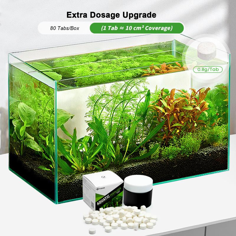FZONE Root Tabs, Aquarium Plant Fertilizer, Safe for Fish & Shrimp, 80 Count 0.8G/Tab
