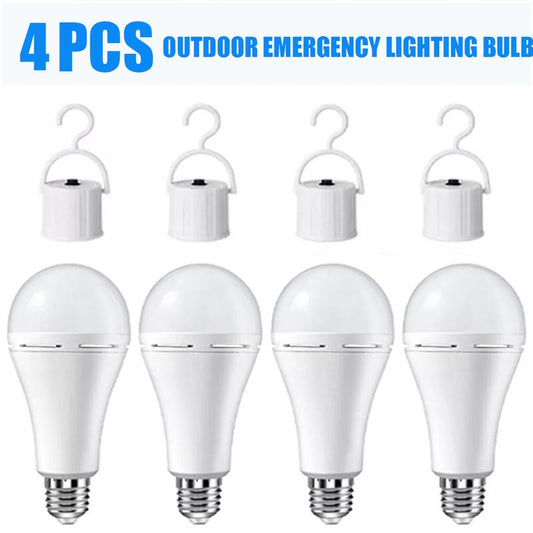 4/8/12PCS LED Daily Use Emergency Light Bulb Rechargeable Light Bulb 2000Mah Backup Battery, Long Life - for Outdoor Camping, Home & Office Use - Perfect Gift for Hikers & Emergency Preparedness