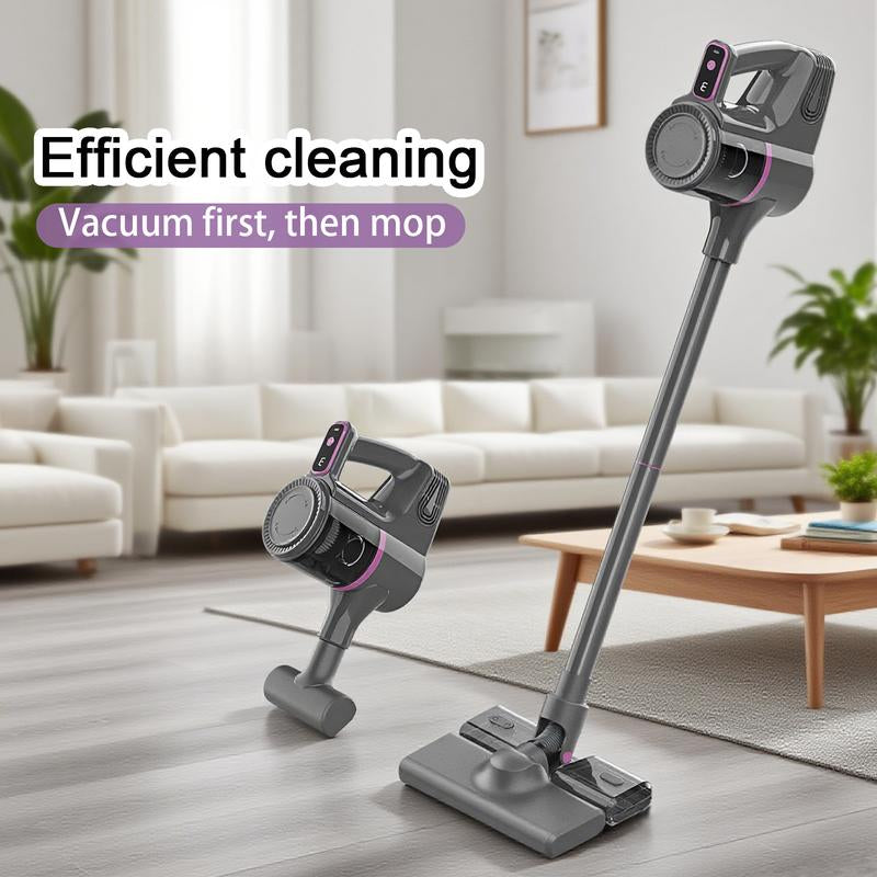 Cordless Vacuum Cleaner, Lightweight Stick Canister Vac, Powerful 18000Pa Suction with LED Display, 6-In-1 Lightweight Handheld Vacuum for Home, Vacuuming & Mopping, Removing Mites, Fast Charging for Pet Hair, Carpet, Hard Floor & Car Interior