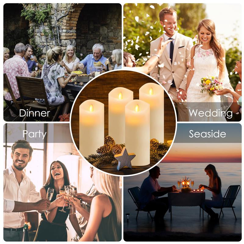 24-Piece Set of Electronic Waterproof Candles, Household Appliance Candles, with Four Remote Controls, Suitable for Living Rooms, Bedrooms, Kitchens, Romantic Atmosphere Creation Wonders, Flameless Candles, Household Appliance Accessories