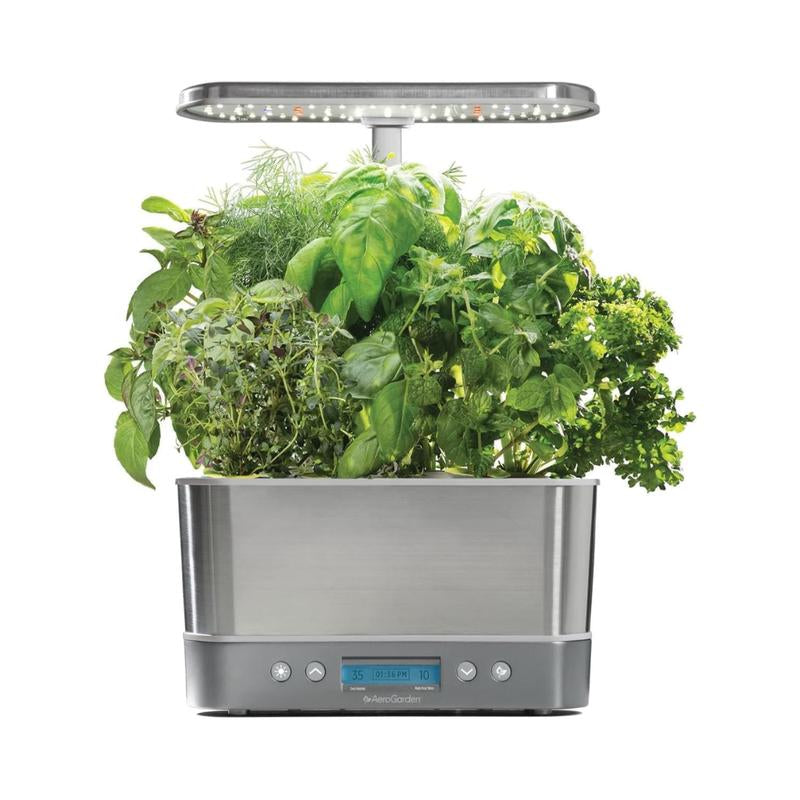 Aerogarden Harvest Elite Indoor Garden Hydroponic System with LED Grow Light and Herb Kit, Holds up to 6 Pods