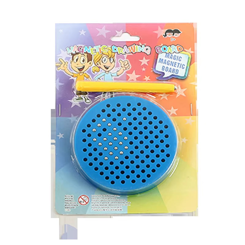 Magnetic Ball Sketch Pad Tablet Drawing Pen Board with Magnetic Stylus for Kid Montessori Educational Trip Activities Magnet Toy