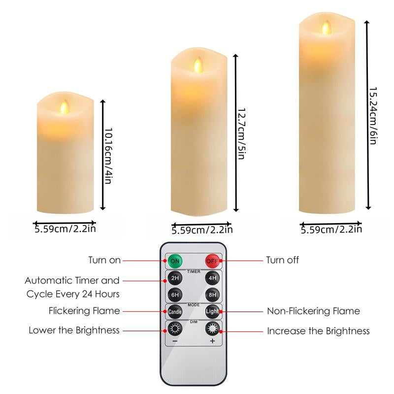 24-Piece Set of Electronic Waterproof Candles, Household Appliance Candles, with Four Remote Controls, Suitable for Living Rooms, Bedrooms, Kitchens, Romantic Atmosphere Creation Wonders, Flameless Candles, Household Appliance Accessories