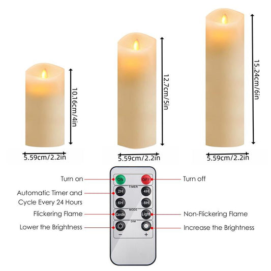 24-Piece Set of Electronic Waterproof Candles, Household Appliance Candles, with Four Remote Controls, Suitable for Living Rooms, Bedrooms, Kitchens, Romantic Atmosphere Creation Wonders, Flameless Candles, Household Appliance Accessories