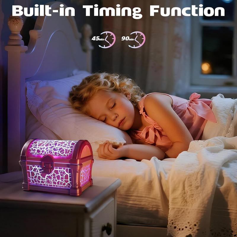 Magic Fairy Tale Treasure Box Projector Lamp - Bluetooth Link Fantasy Story Scene, Rotating Colorful Lights, Children'S Bedtime Story Night Light, Children'S Holiday Gift