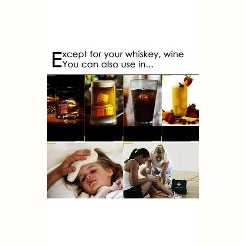 Unmelting Metal Ice Cubes – Reusable Stainless Steel Ice Cubes for Whiskey, Cocktails, and Beverages – Keeps Drinks Cold without Dilution