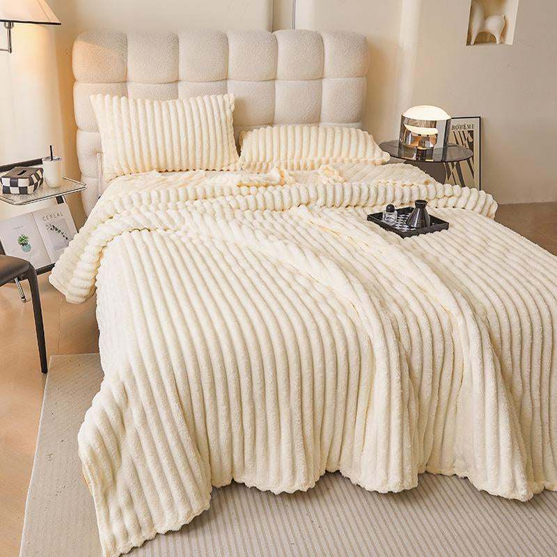 【Gentle Soft】 Lanrest Ultra Soft Plush Bunny Fur Blanket Lightweight Warm Throw for Bed Couch Living Room Cozy Luxury Style for Fall Winter Home Decor