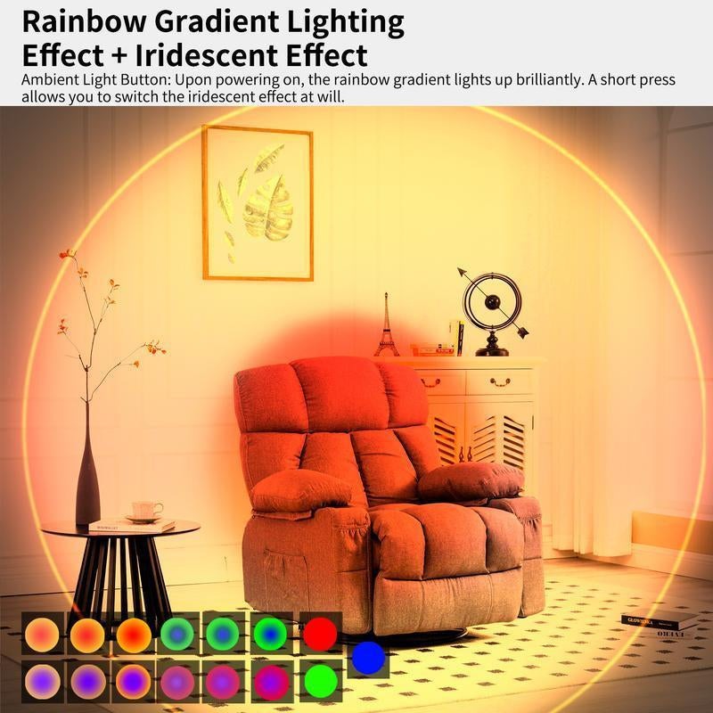 Dimmable RGB Motion Sensor Night Light – Plug-Free Rechargeable Ambient Wall Lamp, Stick Anywhere Magnetic Step Light for Stairs, Wardrobe & Desk – Cozy Holiday Room Decor Gift Christmas, Halloween, Valentine’S Day